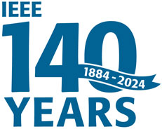 IEEE 140th Anniversary logo.