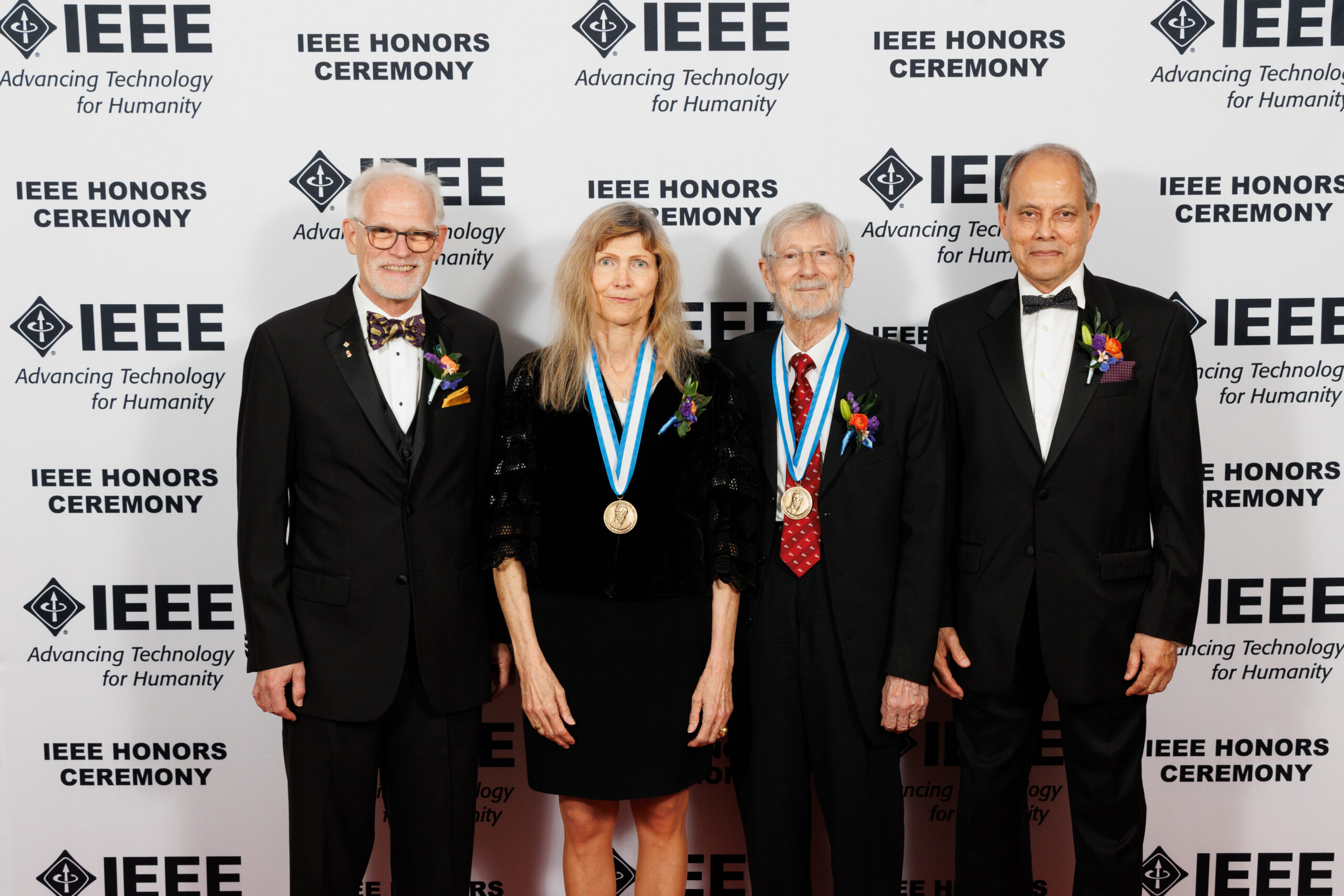Ingeborg and Erwin Hochmair with IEEE President and President-elect