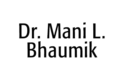 "Dr. Mani L. Bhaumik" name on white background.