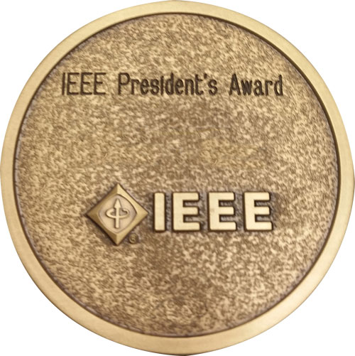 IEEE President's Award medal.